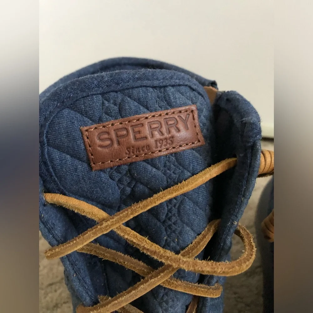 Sperry Saltwater Rope Embossed Duck Boots Size 9 - Picture 6 of 11